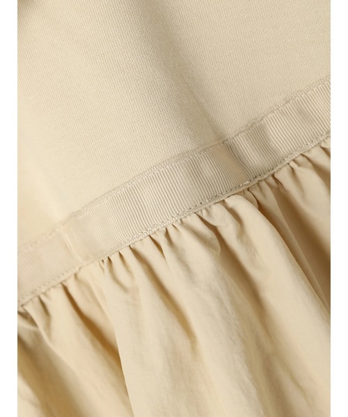 AMERICAN HOLIC（アメリカンホリック）の「異素材バックフレアパーカー（カーディガン/ボレロ・レディース・ブラック/ライトベージュ・L/M）」の13枚目の写真