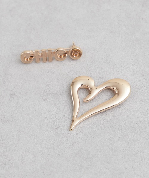 Chico（チコ）の「ハートモチーフブローチSET（ブローチ/コサージュ・レディース・ゴールド/シルバー・FREE）」の6枚目の写真