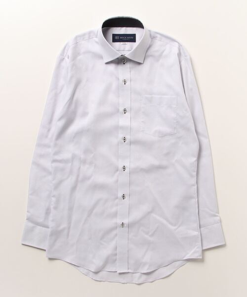 TOKYO SHIRTS(トウキョウシャツ)の「形態安定ノーアイロン ワイド 長袖ビジネスワイシャツ(ビジネスシャツ・メンズ・グレー・首回り39cm-裄丈80cm/首回り39cm-裄丈84cm/首回り41cm-裄丈82cm/首回り41cm-裄丈86cm/首回り42cm-裄丈82cm/首回り42cm-裄丈86cm/首回り43cm-裄丈82cm/首回り43cm-裄丈86cm/首回り37cm-裄丈80cm/首回り37cm-裄丈84cm)」の5枚目の写真