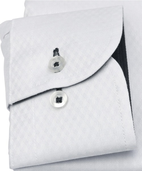 TOKYO SHIRTS(トウキョウシャツ)の「形態安定ノーアイロン ワイド 長袖ビジネスワイシャツ(ビジネスシャツ・メンズ・グレー・首回り39cm-裄丈80cm/首回り39cm-裄丈84cm/首回り41cm-裄丈82cm/首回り41cm-裄丈86cm/首回り42cm-裄丈82cm/首回り42cm-裄丈86cm/首回り43cm-裄丈82cm/首回り43cm-裄丈86cm/首回り37cm-裄丈80cm/首回り37cm-裄丈84cm)」の3枚目の写真