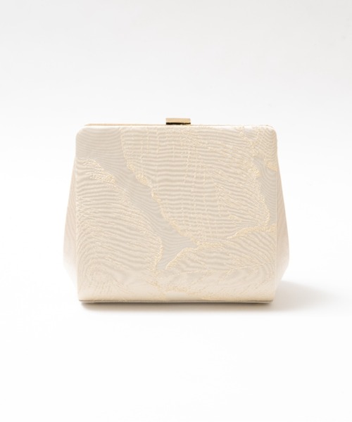Cupid Heart(キューピッドハート)の「【Cupid Heart】結婚式bag!リーフ柄ジャガードクラッチバッグ(クラッチバッグ・レディース・グレー/ベージュ/ブラック・MEDIUM)」の3枚目の写真