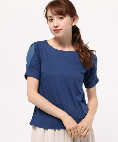 OUTLET(アウトレット)の「【Ciaopanic】ショルダーリボン付CS(Tシャツ/カットソー・レディース・グレー/ネイビー/ホワイト・FREE)」の3枚目の写真