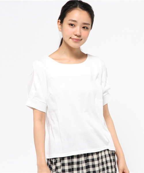 OUTLET(アウトレット)の「【Ciaopanic】ショルダーリボン付CS(Tシャツ/カットソー・レディース・グレー/ネイビー/ホワイト・FREE)」の7枚目の写真