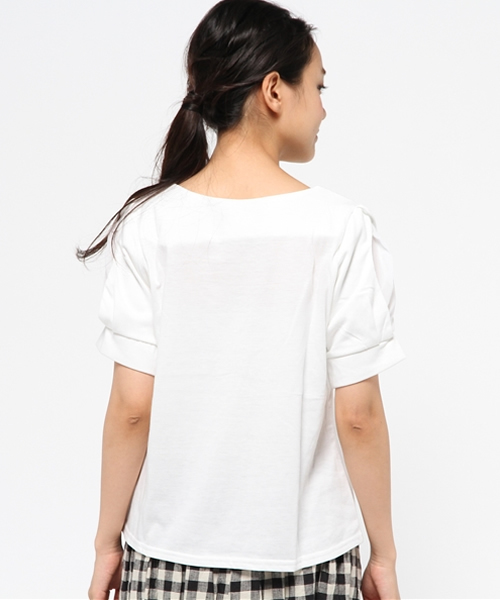 OUTLET(アウトレット)の「【Ciaopanic】ショルダーリボン付CS(Tシャツ/カットソー・レディース・グレー/ネイビー/ホワイト・FREE)」の9枚目の写真