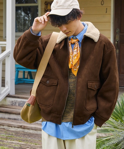 【人気】BADWAY ボア襟付きフライトジャケット 人気】BADWAY ボア襟付きフライトジャケット 人気】BADWAY ボア