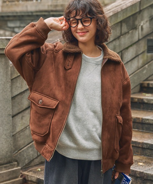 本革レザージャケット ボア襟付き ミリタリー LIUGOO 本革 襟ボアレザーブルゾン ボンバージャケット メンズ