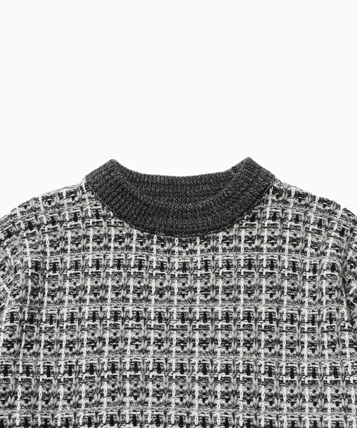 Culto(クルト)の「TWEED パターン クルーネックニット(ニット/セーター・レディース・グリーン/ブルー/ブラック・M/L)」の6枚目の写真