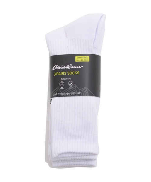 Eddie Bauer（エディーバウアー）の「3P ホース ソックス（ソックス/靴下・メンズ・グレー/ブラック/ホワイト・23-25cm/26-28cm）」の7枚目の写真