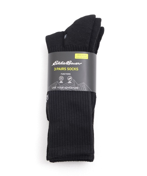 Eddie Bauer（エディーバウアー）の「3P ホース ソックス（ソックス/靴下・メンズ・グレー/ブラック/ホワイト・23-25cm/26-28cm）」の8枚目の写真