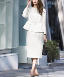 PING ホワイトジャケットとスカートセット セットアップ ジャケット スカート」に該当するホワイト/白色系