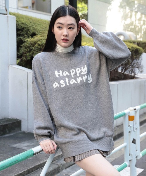 3.3 Field Trip （3.3フィールドトリップ）の「3.3 Field Trip／ロゴニットプルオーバー  2988752（ニット/セーター・レディース・ブラック/グリーン/グレー・FREE）」の5枚目の写真