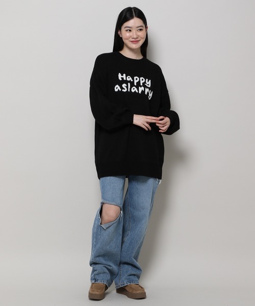 3.3 Field Trip （3.3フィールドトリップ）の「3.3 Field Trip／ロゴニットプルオーバー  2988752（ニット/セーター・レディース・ブラック/グリーン/グレー・FREE）」の8枚目の写真