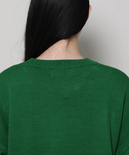 3.3 Field Trip （3.3フィールドトリップ）の「3.3 Field Trip／ロゴニットプルオーバー  2988752（ニット/セーター・レディース・ブラック/グリーン/グレー・FREE）」の17枚目の写真