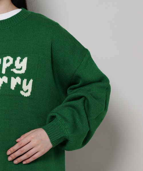 3.3 Field Trip （3.3フィールドトリップ）の「3.3 Field Trip／ロゴニットプルオーバー  2988752（ニット/セーター・レディース・ブラック/グリーン/グレー・FREE）」の19枚目の写真