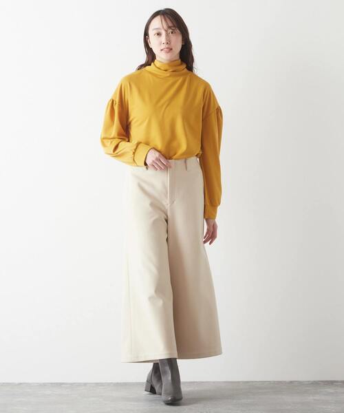 MELROSE claire(メルローズ クレール)の「【低めタートルネック♪サロペットやジャンスカのインにも使える一枚着プルオーバー】(Tシャツ/カットソー・レディース・オフホワイト/ブラック/グリーン/マスタード・FREE)」の5枚目の写真