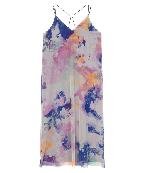 miette（ミエット）の「プリントチュールキャミソールワンピース（ワンピース・レディース・ホワイト/グレー・FREE）」の13枚目の写真