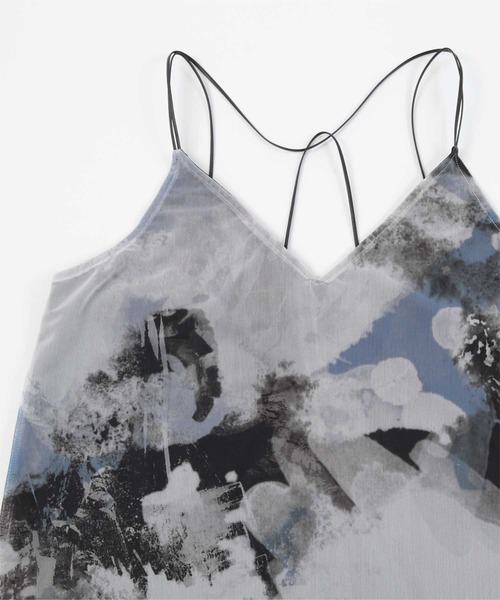 miette（ミエット）の「プリントチュールキャミソールワンピース（ワンピース・レディース・ホワイト/グレー・FREE）」の14枚目の写真