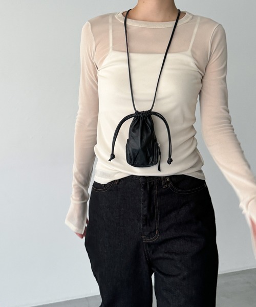 CANAL JEAN(キャナルジーン)の「Pt レザーショルダーウォレット(ショルダーバッグ・レディース・ブラック/ブラウン・ONE SIZE)」の15枚目の写真