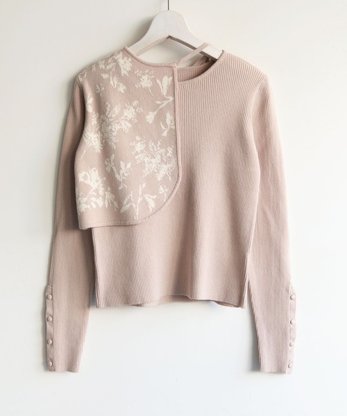 CLEIO（クレイオ）の「【CLEIO】ジャガードレイヤードニット/JACQUARD LAYERED KNIT/986-11622（ニット/セーター・レディース・アイボリー/ピンクベージュ/オリーブ・FREE）」の10枚目の写真