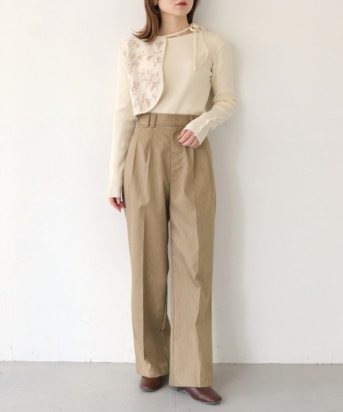 CLEIO（クレイオ）の「【CLEIO】ジャガードレイヤードニット/JACQUARD LAYERED KNIT/986-11622（ニット/セーター・レディース・アイボリー/ピンクベージュ/オリーブ・FREE）」の19枚目の写真