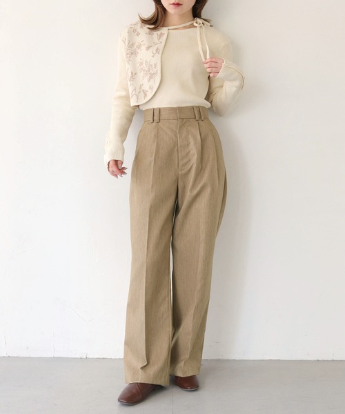 CLEIO（クレイオ）の「【CLEIO】ジャガードレイヤードニット/JACQUARD LAYERED KNIT/986-11622（ニット/セーター・レディース・アイボリー/ピンクベージュ/オリーブ・FREE）」の20枚目の写真