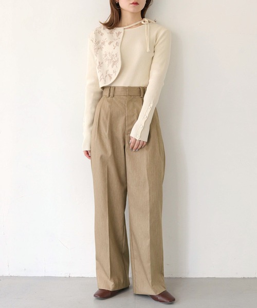 CLEIO（クレイオ）の「【CLEIO】ジャガードレイヤードニット/JACQUARD LAYERED KNIT/986-11622（ニット/セーター・レディース・アイボリー/ピンクベージュ/オリーブ・FREE）」の22枚目の写真