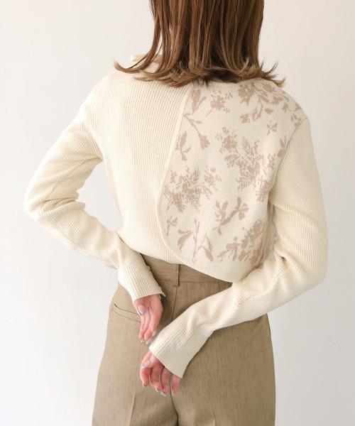 CLEIO（クレイオ）の「【CLEIO】ジャガードレイヤードニット/JACQUARD LAYERED KNIT/986-11622（ニット/セーター・レディース・アイボリー/ピンクベージュ/オリーブ・FREE）」の18枚目の写真