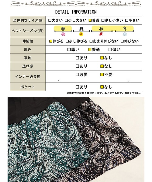 GOLDJAPAN（ゴールドジャパン）の「花柄レイヤードチュニック【大きいサイズ対応】（チュニック・レディース・グリーン/ブラック・L/LL/3L/4L/5L）」の20枚目の写真