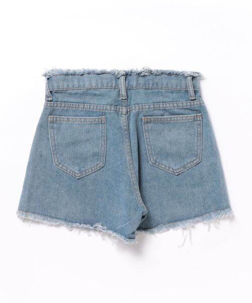 B.I.D.(ビーアイディー)の「カットオフダメージハイウエストデニムショートパンツ(デニムパンツ・レディース・グレー/ブルー/ホワイト/ブラック・MEDIUM/SMALL)」の11枚目の写真