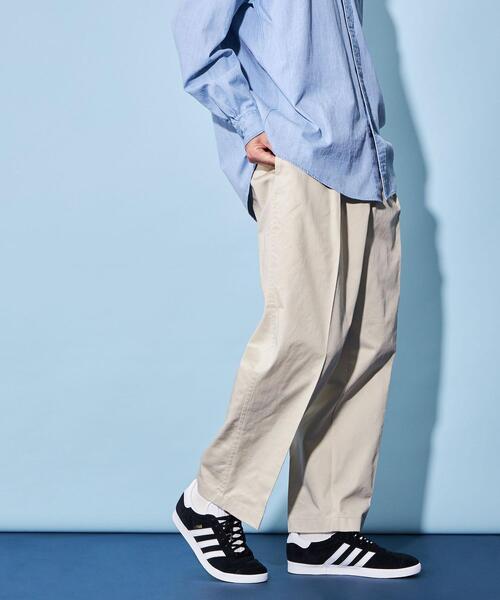 CITEN（シテン）の「＜CITEN＞2タック ワイド チノパンツ（チノパンツ・メンズ・ブラック/ライトグレー/ベージュ・S/M/L）」の4枚目の写真