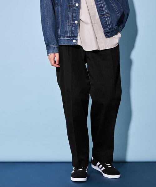 CITEN（シテン）の「＜CITEN＞2タック ワイド チノパンツ（チノパンツ・メンズ・ブラック/ライトグレー/ベージュ・S/M/L）」の8枚目の写真