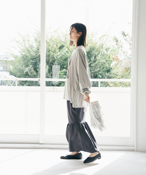 marjour（マージュール）の「RIB TIERED SKIRT（スカート・レディース・チャコール/ブラック・M/S）」の8枚目の写真