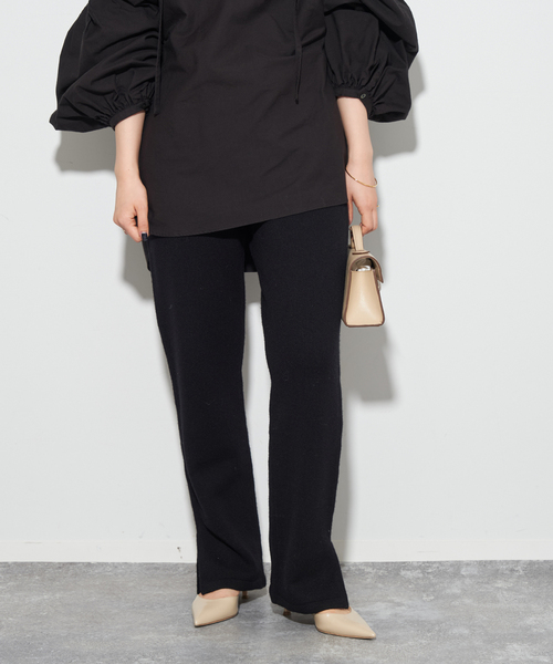 【新品】Plage FINEWOOL KNIT スラックス　ニットパンツ セール】FINEWOOL KNIT スラックス（スラックス）｜Plage（プラージュ