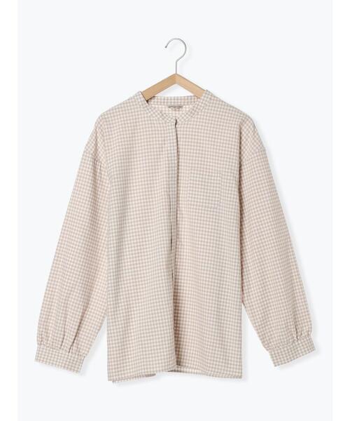 Samansa Mos2（サマンサ モスモス）の「【保温加工】バンドカラー比翼シャツ（シャツ/ブラウス・レディース・ベージュ/サックスブルー/ブラック/オフホワイト・F）」の22枚目の写真