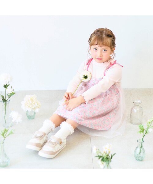 apres les cours(アプレレクール)の「GIRLSレースベルトスニーカー(スニーカー・キッズ・ピンク/ベージュ・15 /17/14/16/18/19)」の16枚目の写真