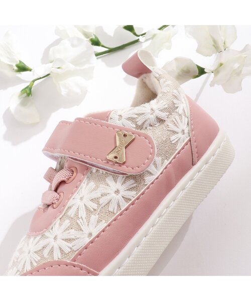 apres les cours(アプレレクール)の「GIRLSレースベルトスニーカー(スニーカー・キッズ・ピンク/ベージュ・15 /17/14/16/18/19)」の14枚目の写真