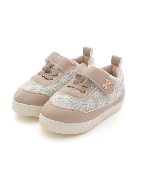apres les cours(アプレレクール)の「GIRLSレースベルトスニーカー(スニーカー・キッズ・ピンク/ベージュ・15 /17/14/16/18/19)」の13枚目の写真