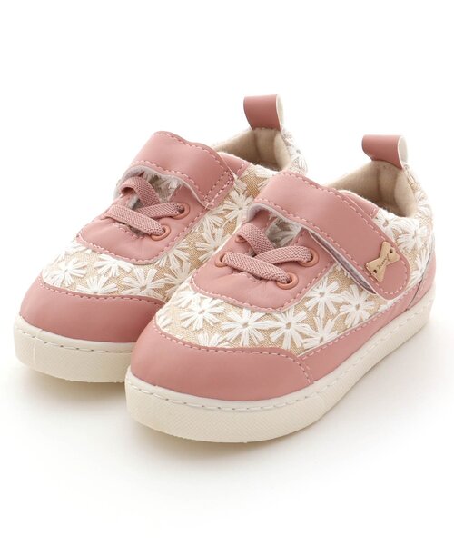 apres les cours(アプレレクール)の「GIRLSレースベルトスニーカー(スニーカー・キッズ・ピンク/ベージュ・15 /17/14/16/18/19)」の10枚目の写真