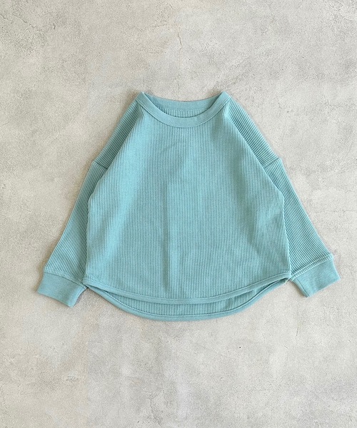 Life Support Products（ライフサポートプロダクツ）の「ワッフルロンT（80～150cm）（Tシャツ/カットソー・キッズ・ピンク/グレー系その他2/チャコール/グレー系その他/グリーン系その他/オレンジ/ブルー/ライトグリーン/ホワイト系その他/杢グレー/ベージュ/ライトブルー/ブラウン/オフホワイト・110/150/100/120/90/80/140/95/130）」の15枚目の写真