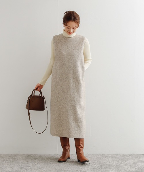 URBAN RESEARCH DOORS(アーバンリサーチドアーズ)の「タートルネックリブニット(ニット/セーター・レディース・ブラック/オフホワイト/ブルー/グリーン系その他・MEDIUM)」の19枚目の写真