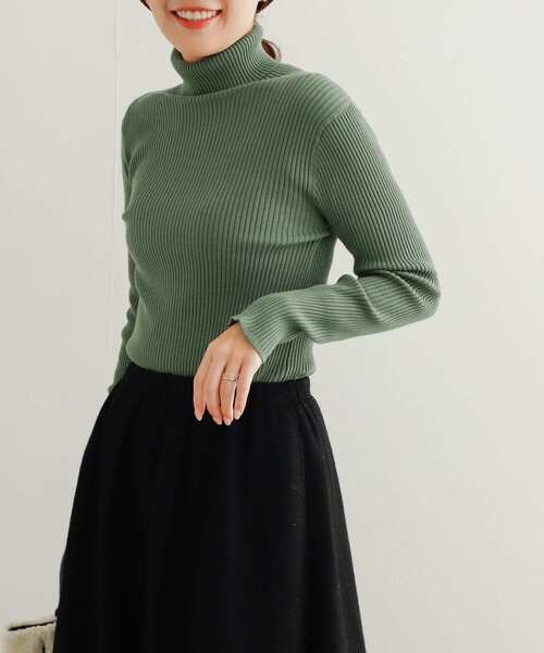 セール】タートルネックリブニット（ニット/セーター）｜URBAN