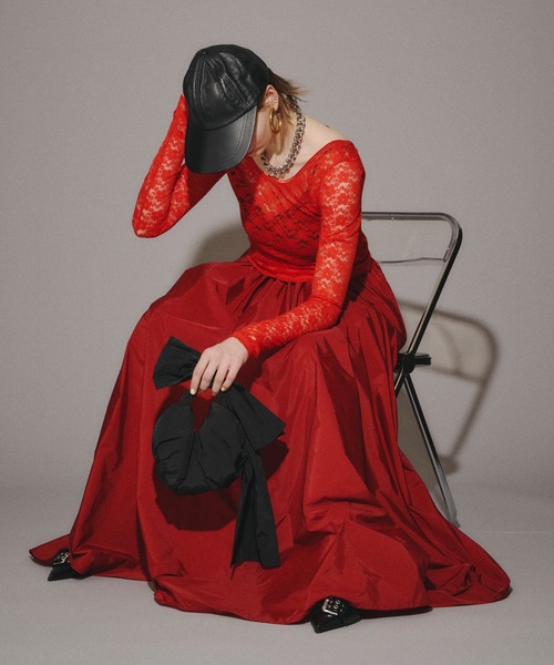 セール】Voluminous taffeta skirt/ボリュームタフタスカート