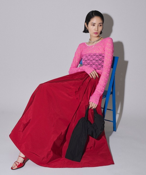 Voluminous taffeta skirt/ボリュームタフタスカート（スカート