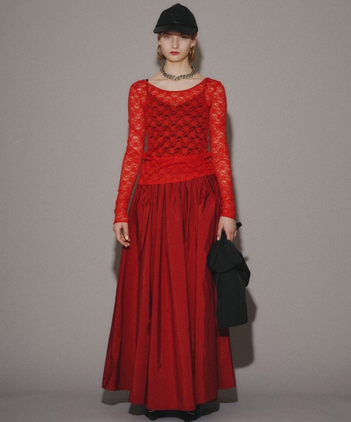 セール】Voluminous taffeta skirt/ボリュームタフタスカート