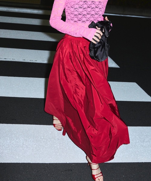 セール】Voluminous taffeta skirt/ボリュームタフタスカート