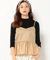 Another Edition | チュールペプラムキャミソール/AEFC ﾁｭｰﾙﾍﾟﾌﾟﾗﾑ CAMI(キャミソール)