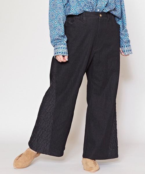 チャイハネ（チャイハネ）の「【チャイハネ】ベーシィブーツカットデニムパンツ（デニムパンツ・レディース・ダークブルー/ライトブルー/ブラック・FREE）」の17枚目の写真