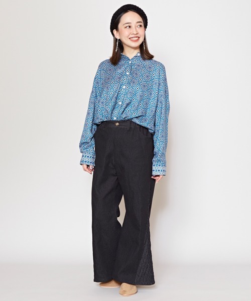 チャイハネ（チャイハネ）の「【チャイハネ】ベーシィブーツカットデニムパンツ（デニムパンツ・レディース・ダークブルー/ライトブルー/ブラック・FREE）」の15枚目の写真