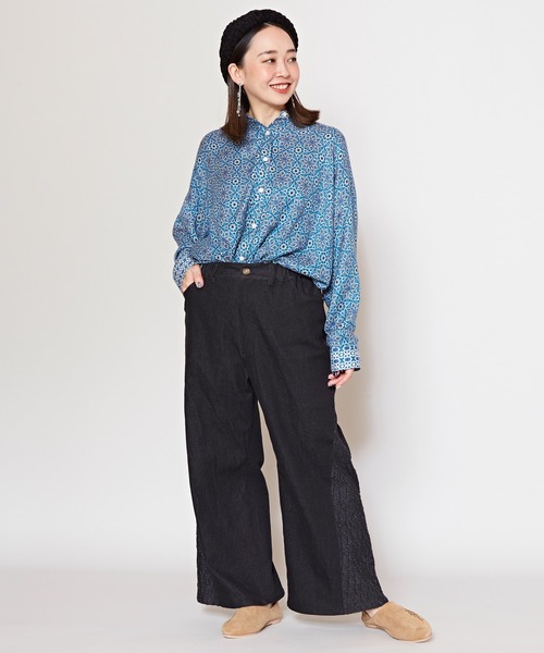 チャイハネ（チャイハネ）の「【チャイハネ】ベーシィブーツカットデニムパンツ（デニムパンツ・レディース・ダークブルー/ライトブルー/ブラック・FREE）」の13枚目の写真