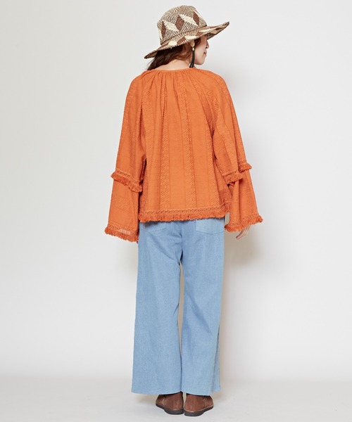 チャイハネ（チャイハネ）の「【チャイハネ】ベーシィブーツカットデニムパンツ（デニムパンツ・レディース・ダークブルー/ライトブルー/ブラック・FREE）」の18枚目の写真